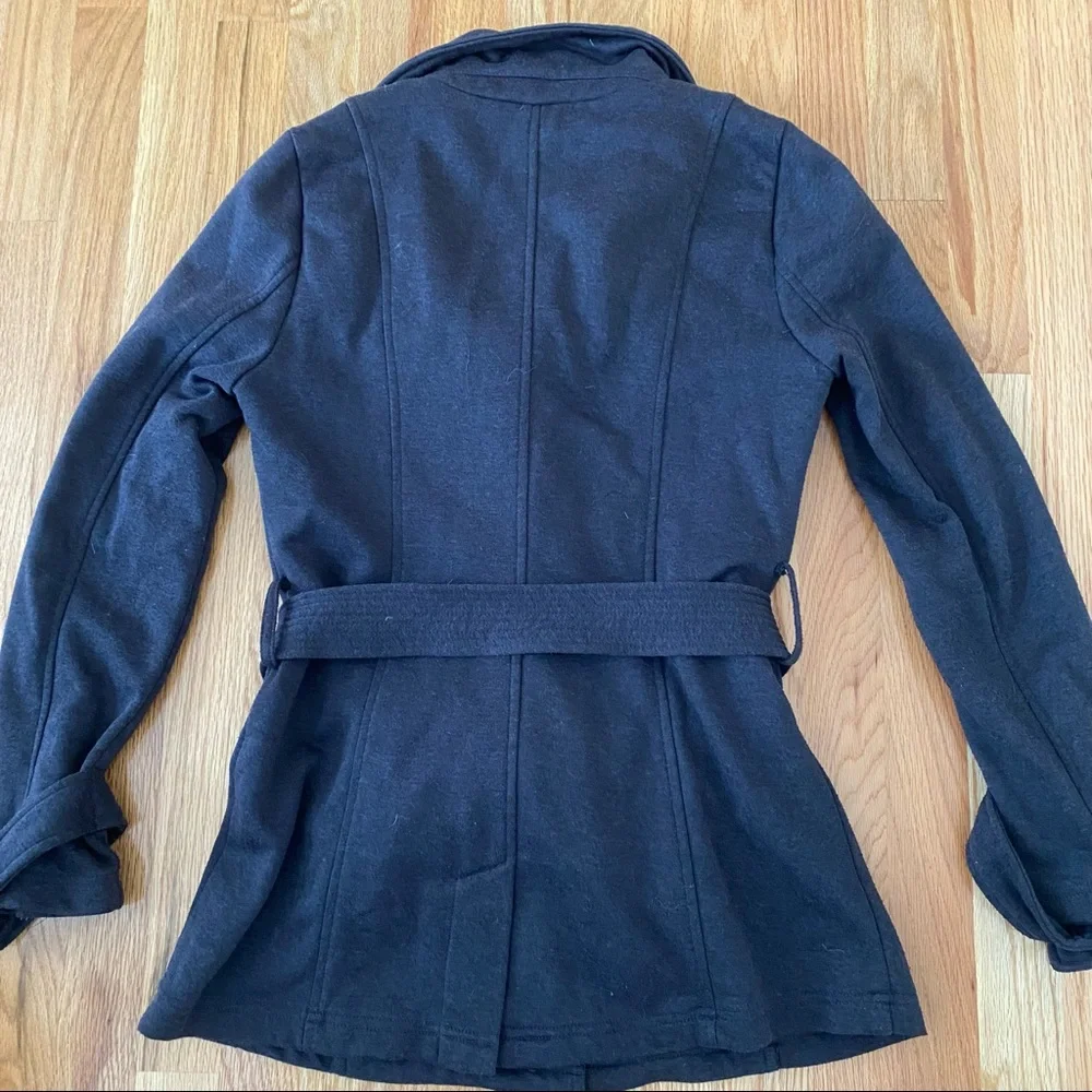 Forever 21 Black Button Down Pea Coat Style Jacket - Medium